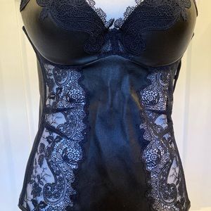 La Perla lamb skin and lace bustier, size 32C